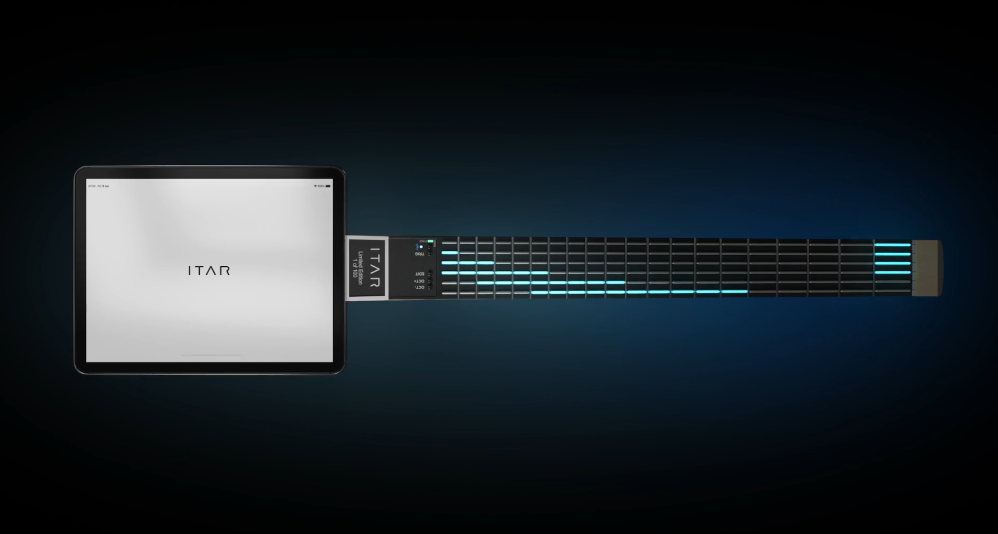 itar guitar with tablet attachment