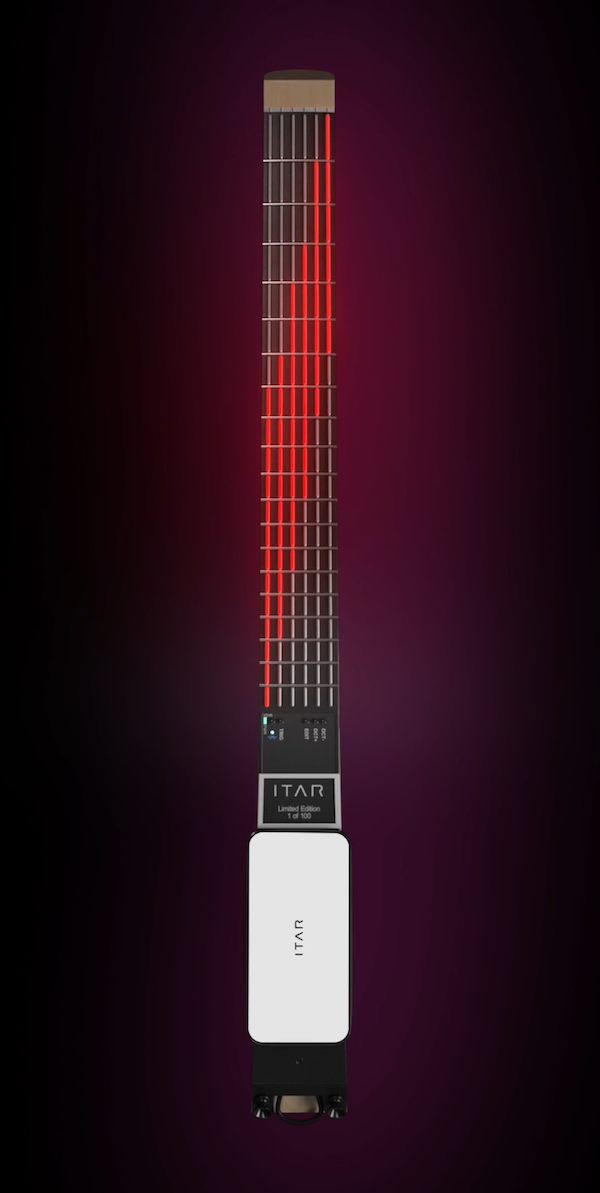 itar guitar with phone verticle